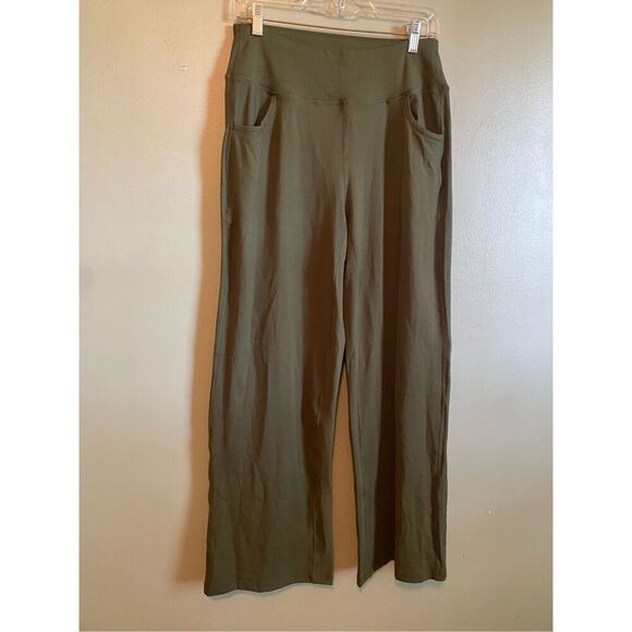 ESOFT Wide Leg Pants High-Waisted Yoga Work Dress Pants Pockets M NWOT - Picture 3 of 6